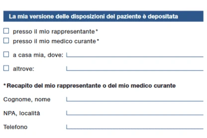 Scheda informativa sulle direttive anticipate Scheda informativa sulle direttive anticipate