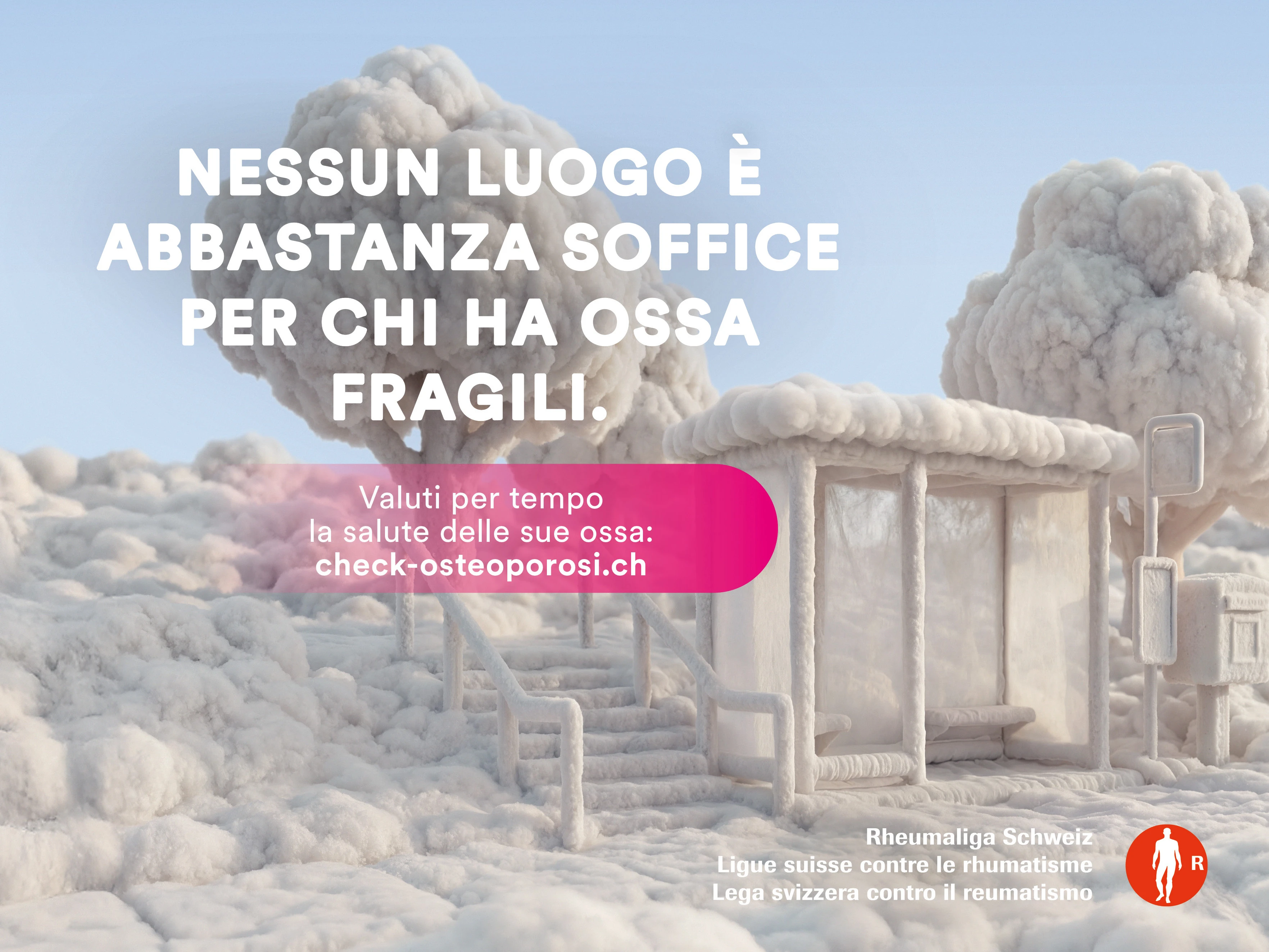 Un bagno avvolto nella pellicola a bolle d’aria.