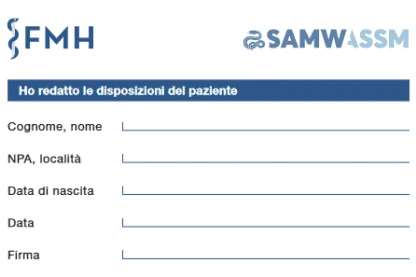 Scheda informativa sulle direttive anticipate Scheda informativa sulle direttive anticipate